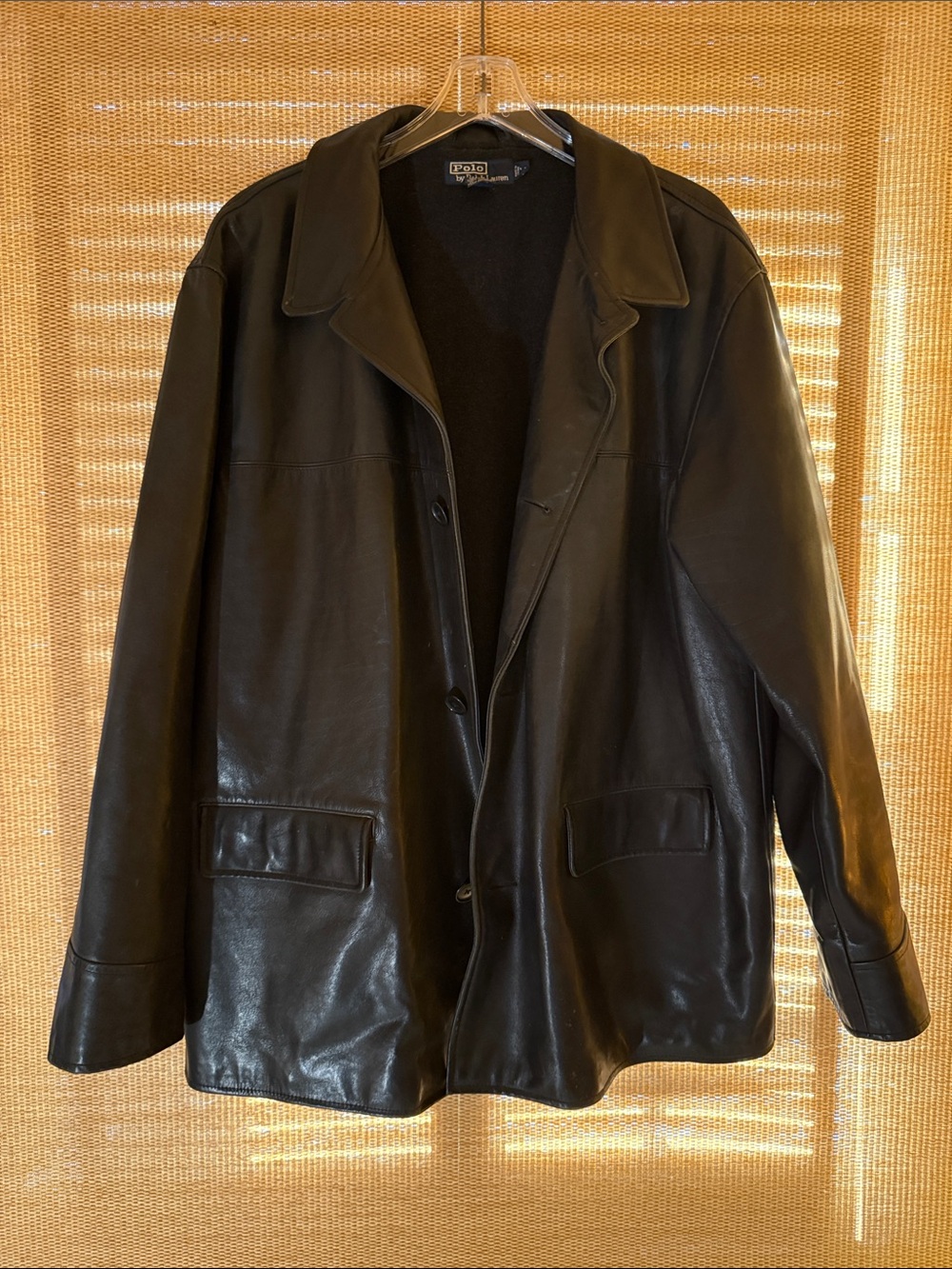 Polo by Ralph Lauren Black Leather Jacket/ Coat